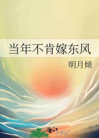 《当年不肯嫁东风》小说封面