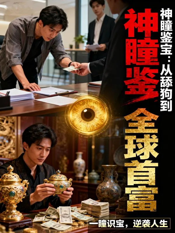 《神瞳鉴宝：从舔狗到全球首富》小说封面